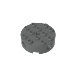 GDS-951 - Brick Round 4 x 4 with 4 Side Pin Holes and Center Axle Hole