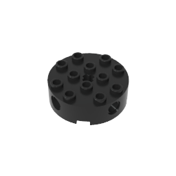 GDS-951 - Brick Round 4 x 4 with 4 Side Pin Holes and Center Axle Hole