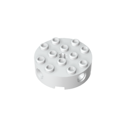 GDS-951 - Brick Round 4 x 4 with 4 Side Pin Holes and Center Axle Hole