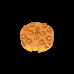 GDS-951 - Brick Round 4 x 4 with 4 Side Pin Holes and Center Axle Hole
