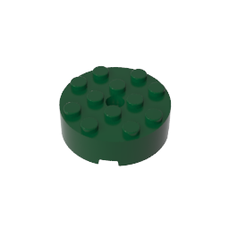 GDS-952 - Brick Round 4 x 4 [Centre Hole]