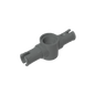 GDS-959 - Technic Pin Connector Hub with 2 Pins with Friction Ridges Lengthwise [Big Squared Pin Holes]