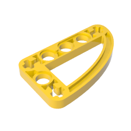 GDS-970 - Technic Beam 3 x 5 L-Shape with Quarter Ellipse Thin