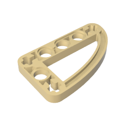 GDS-970 - Technic Beam 3 x 5 L-Shape with Quarter Ellipse Thin
