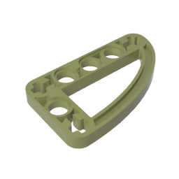 GDS-970 - Technic Beam 3 x 5 L-Shape with Quarter Ellipse Thin