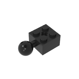 GDS-976 - Technic Brick Modified 2 x 2 with Ball and Axle Hole, with 6 Holes in Ball
