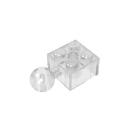 GDS-976 - Technic Brick Modified 2 x 2 with Ball and Axle Hole, with 6 Holes in Ball