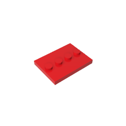 GDS-980 - Plate Special 3 x 4 with 1 x 4 Center Studs [Plain]