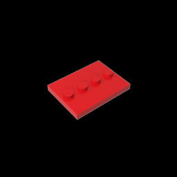 GDS-980 - Plate Special 3 x 4 with 1 x 4 Center Studs [Plain]