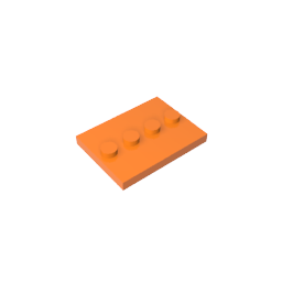 GDS-980 - Plate Special 3 x 4 with 1 x 4 Center Studs [Plain]