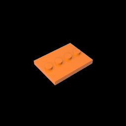 GDS-980 - Plate Special 3 x 4 with 1 x 4 Center Studs [Plain]