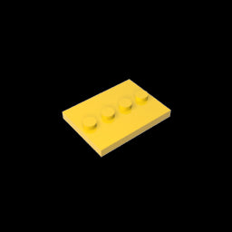 GDS-980 - Plate Special 3 x 4 with 1 x 4 Center Studs [Plain]
