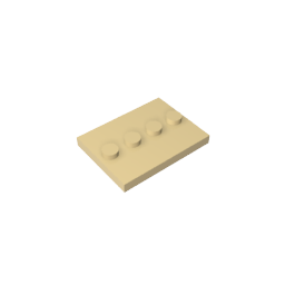 GDS-980 - Plate Special 3 x 4 with 1 x 4 Center Studs [Plain]
