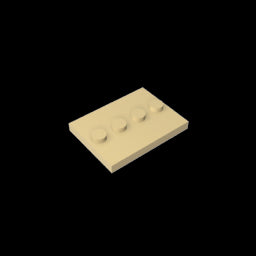 GDS-980 - Plate Special 3 x 4 with 1 x 4 Center Studs [Plain]