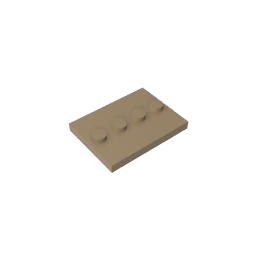 GDS-980 - Plate Special 3 x 4 with 1 x 4 Center Studs [Plain]