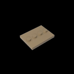 GDS-980 - Plate Special 3 x 4 with 1 x 4 Center Studs [Plain]