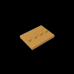 GDS-980 - Plate Special 3 x 4 with 1 x 4 Center Studs [Plain]