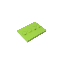 GDS-980 - Plate Special 3 x 4 with 1 x 4 Center Studs [Plain]