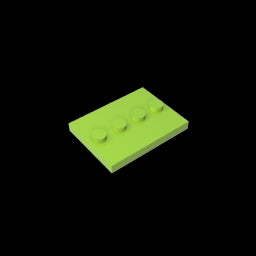 GDS-980 - Plate Special 3 x 4 with 1 x 4 Center Studs [Plain]