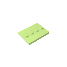 GDS-980 - Plate Special 3 x 4 with 1 x 4 Center Studs [Plain]