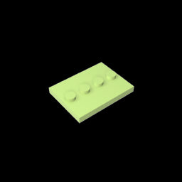 GDS-980 - Plate Special 3 x 4 with 1 x 4 Center Studs [Plain]