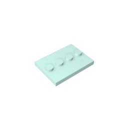 GDS-980 - Plate Special 3 x 4 with 1 x 4 Center Studs [Plain]
