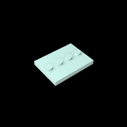 GDS-980 - Plate Special 3 x 4 with 1 x 4 Center Studs [Plain]