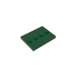 GDS-980 - Plate Special 3 x 4 with 1 x 4 Center Studs [Plain]