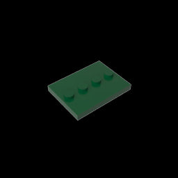 GDS-980 - Plate Special 3 x 4 with 1 x 4 Center Studs [Plain]