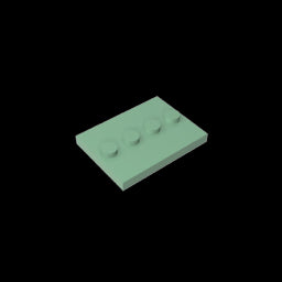 GDS-980 - Plate Special 3 x 4 with 1 x 4 Center Studs [Plain]