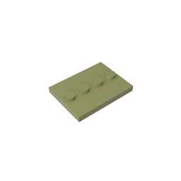 GDS-980 - Plate Special 3 x 4 with 1 x 4 Center Studs [Plain]