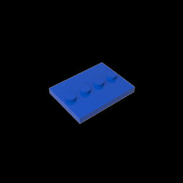 GDS-980 - Plate Special 3 x 4 with 1 x 4 Center Studs [Plain]