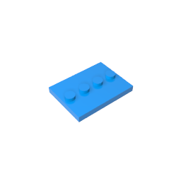 GDS-980 - Plate Special 3 x 4 with 1 x 4 Center Studs [Plain]