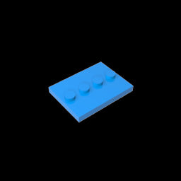 GDS-980 - Plate Special 3 x 4 with 1 x 4 Center Studs [Plain]
