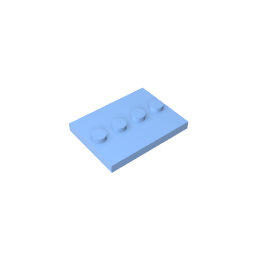 GDS-980 - Plate Special 3 x 4 with 1 x 4 Center Studs [Plain]