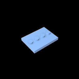 GDS-980 - Plate Special 3 x 4 with 1 x 4 Center Studs [Plain]