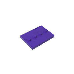 GDS-980 - Plate Special 3 x 4 with 1 x 4 Center Studs [Plain]