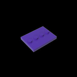 GDS-980 - Plate Special 3 x 4 with 1 x 4 Center Studs [Plain]