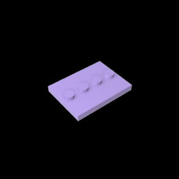 GDS-980 - Plate Special 3 x 4 with 1 x 4 Center Studs [Plain]