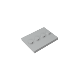 GDS-980 - Plate Special 3 x 4 with 1 x 4 Center Studs [Plain]