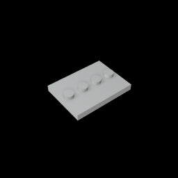 GDS-980 - Plate Special 3 x 4 with 1 x 4 Center Studs [Plain]
