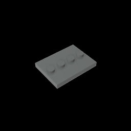 GDS-980 - Plate Special 3 x 4 with 1 x 4 Center Studs [Plain]