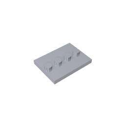 GDS-980 - Plate Special 3 x 4 with 1 x 4 Center Studs [Plain]
