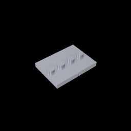 GDS-980 - Plate Special 3 x 4 with 1 x 4 Center Studs [Plain]