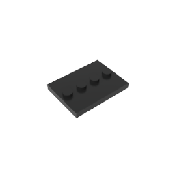 GDS-980 - Plate Special 3 x 4 with 1 x 4 Center Studs [Plain]