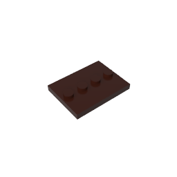 GDS-980 - Plate Special 3 x 4 with 1 x 4 Center Studs [Plain]