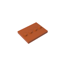GDS-980 - Plate Special 3 x 4 with 1 x 4 Center Studs [Plain]