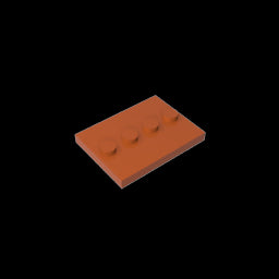 GDS-980 - Plate Special 3 x 4 with 1 x 4 Center Studs [Plain]