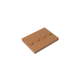 GDS-980 - Plate Special 3 x 4 with 1 x 4 Center Studs [Plain]