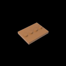 GDS-980 - Plate Special 3 x 4 with 1 x 4 Center Studs [Plain]